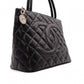 CHANEL Reissue Tote, Caviar Leather, Matelassé Tote Bag, Silver Hardware, Black