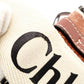 Chloe Woody Small Handbag 2-Way Canvas Beige × Brown Crossbody 7-11-646