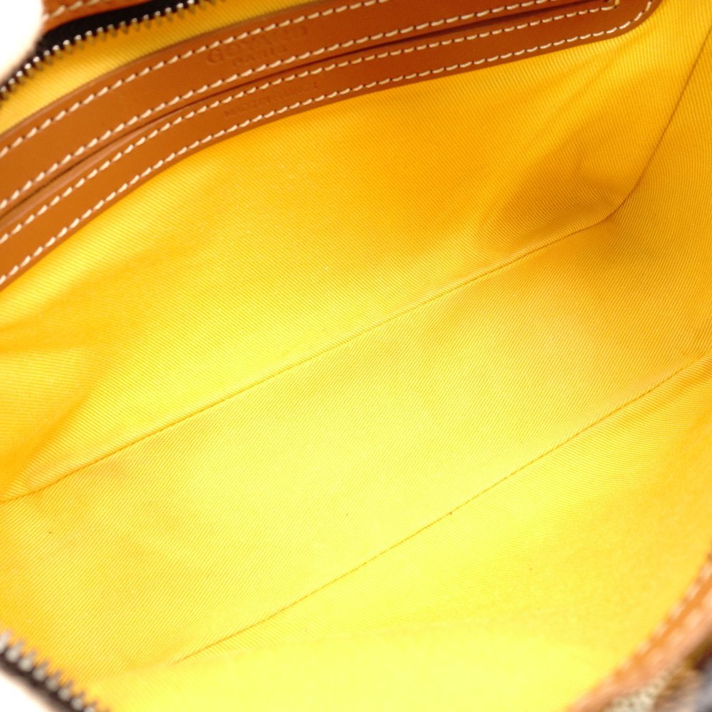 Goyard Cup Vert Shoulder Bag PVC Leather Black × Brown Crossbody 7-11-653