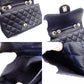 CHANEL Matelassé Chain Shoulder Bag Lambskin Navy Leather Gold Hardware CC Logo Crossbody 7-9-593