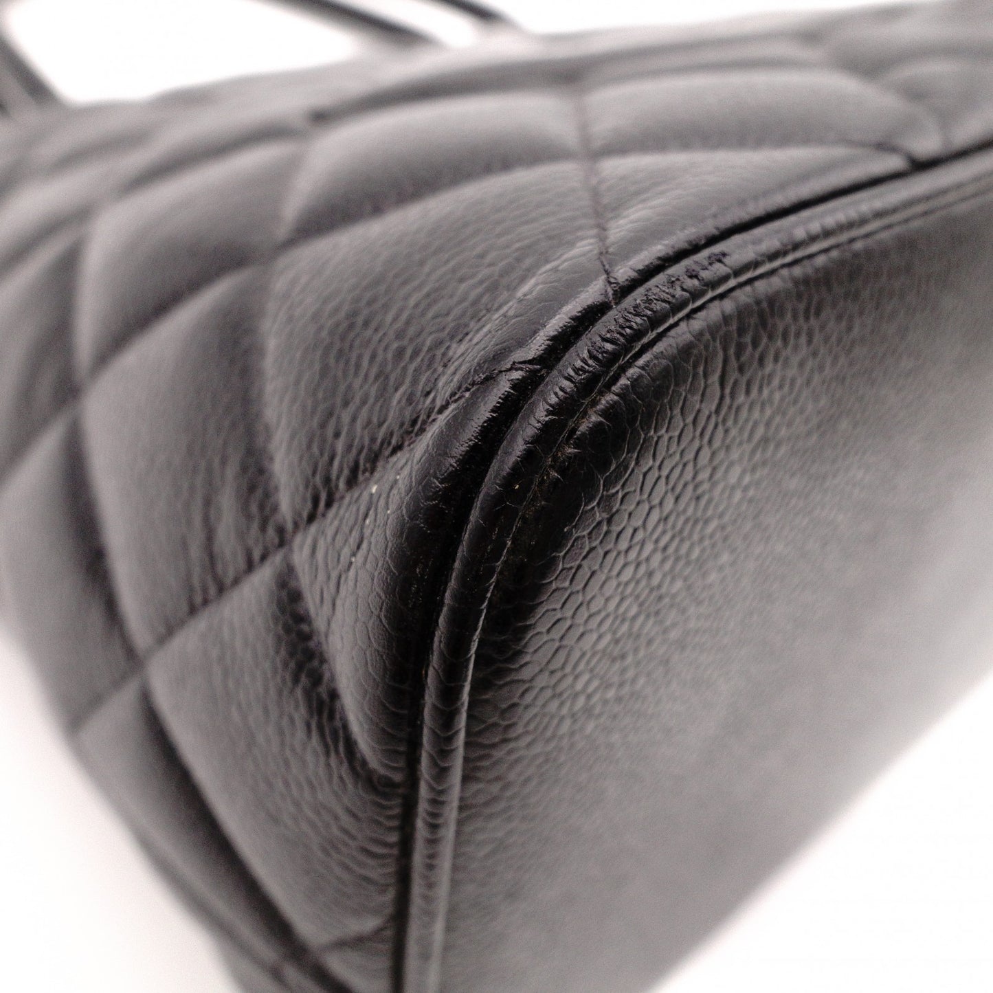 CHANEL Reissue Tote, Caviar Leather, Matelassé Tote Bag, Silver Hardware, Black