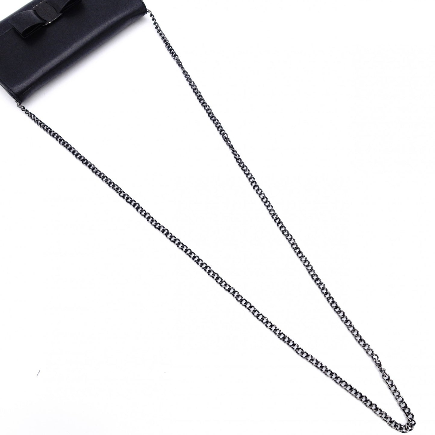 Salvatore Ferragamo Vara Wallet Chain, Leather, Black