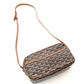 Goyard Cup Vert Shoulder Bag PVC Leather Black × Brown Crossbody 7-11-653