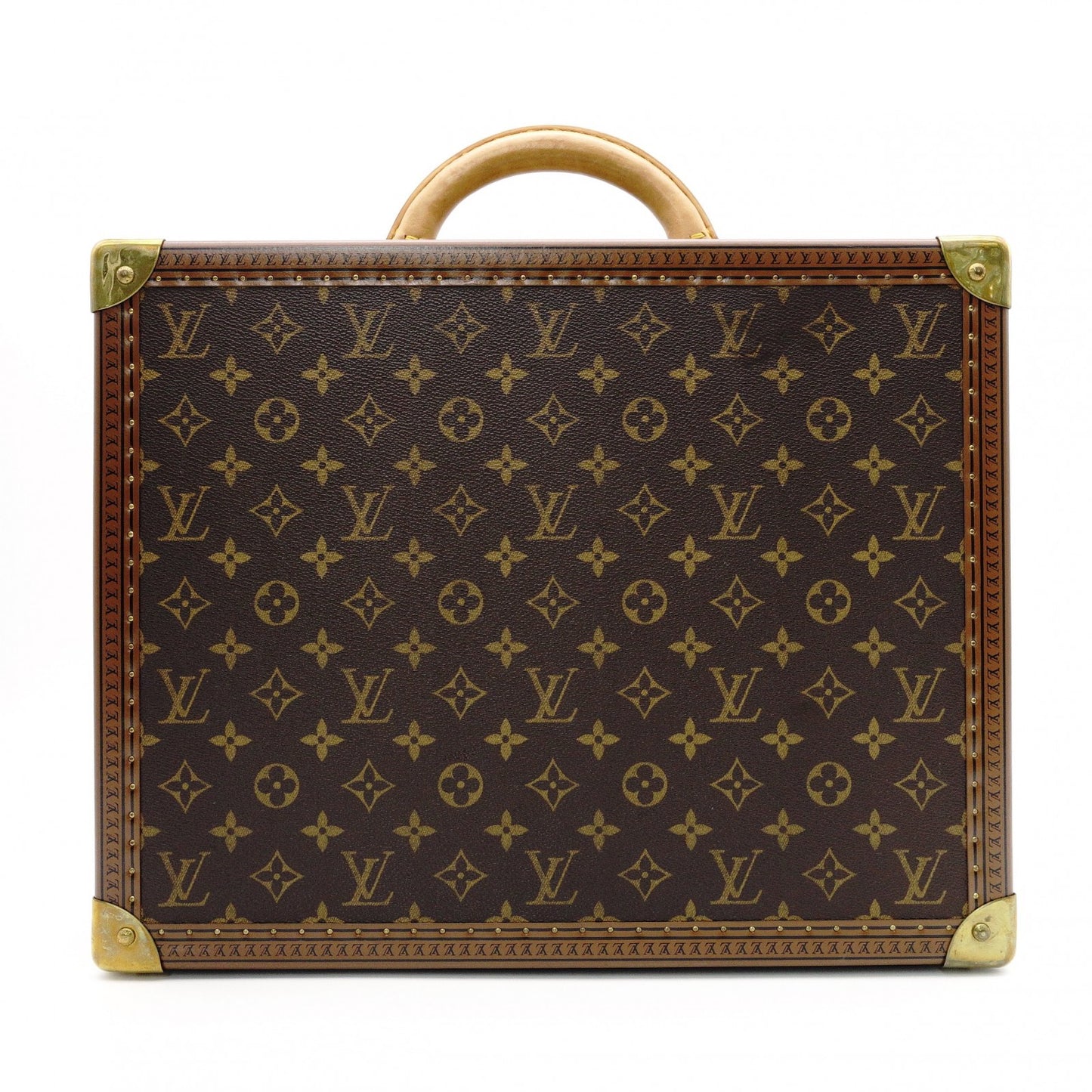 LOUIS VUITTON Monogram Canvas Suitcase, Brown, Vintage Trunk