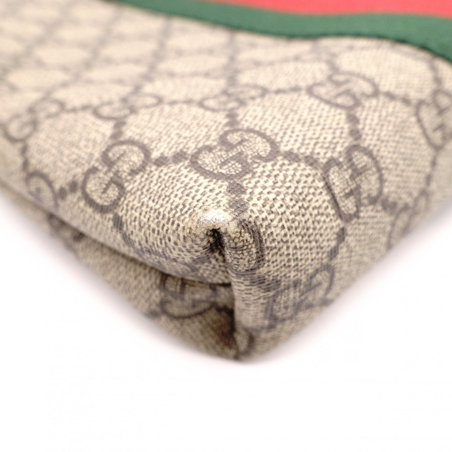 GUCCI GG Supreme Shoulder Bag, PVC and Canvas, Beige, Crossbody