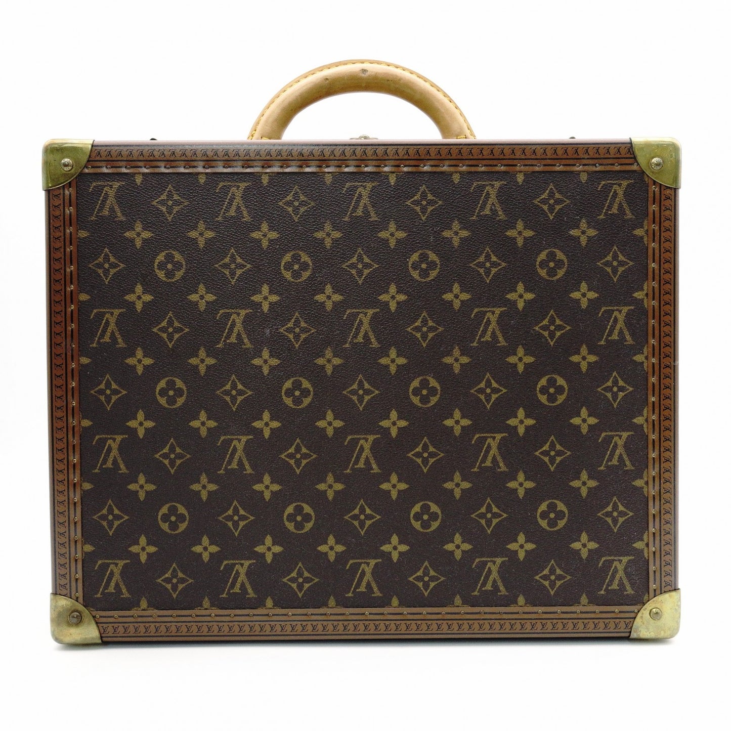 LOUIS VUITTON Monogram Canvas Suitcase, Brown, Vintage Trunk