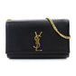Saint Laurent Kate Medium Chain Shoulder Bag Black Leather Black Gold Hardware Crossbody 7-11-825