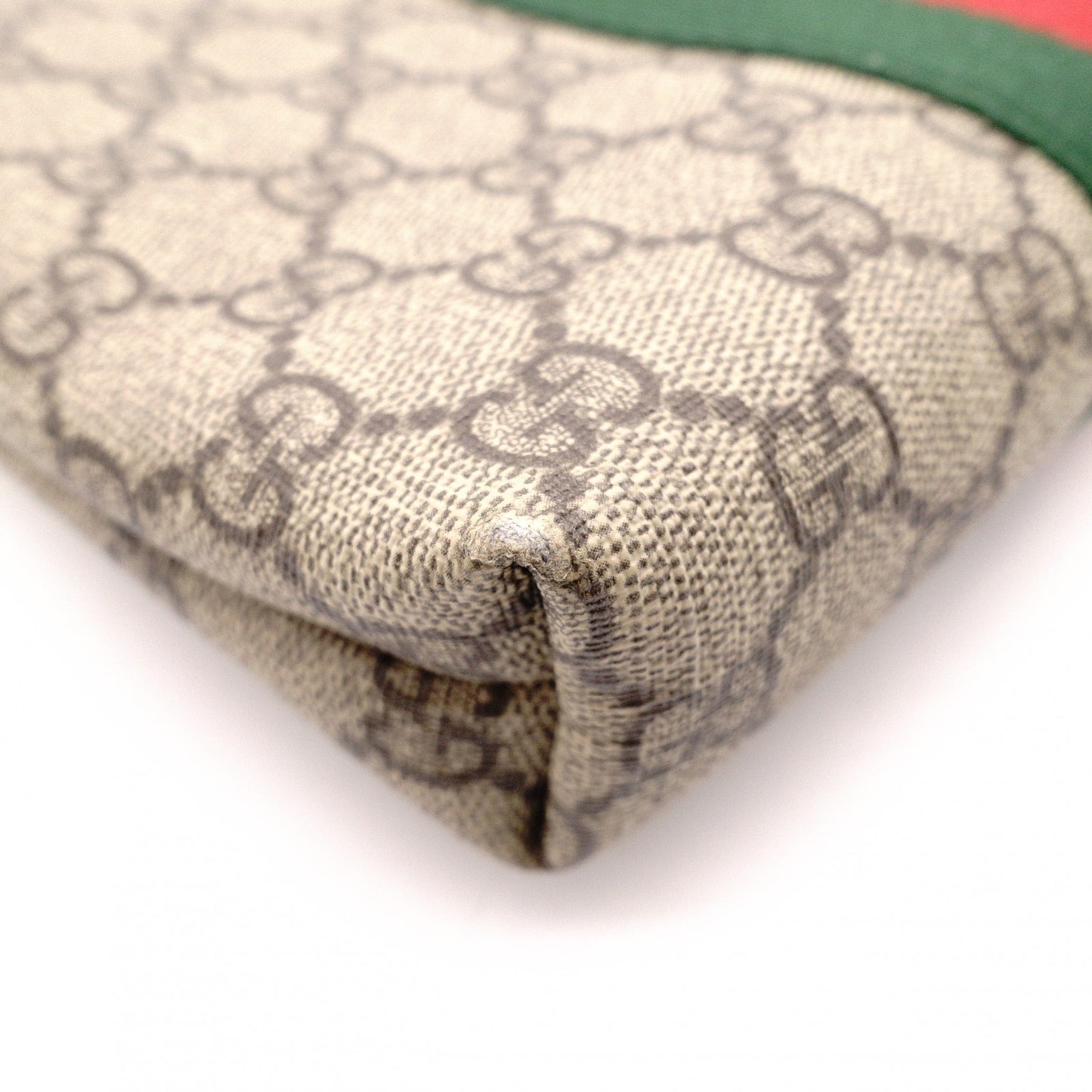GUCCI GG Supreme Shoulder Bag, PVC and Canvas, Beige, Crossbody