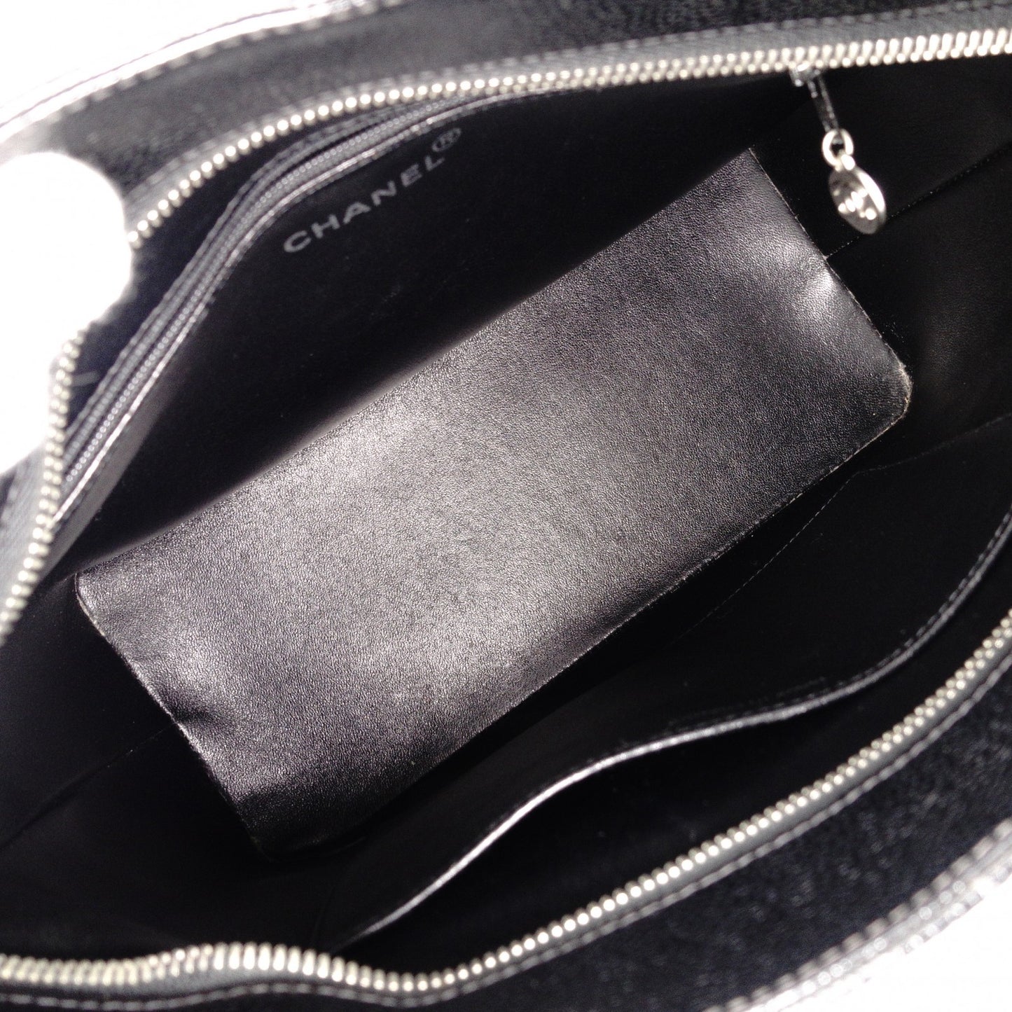 CHANEL Reissue Tote, Caviar Leather, Matelassé Tote Bag, Silver Hardware, Black