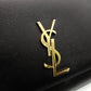 Saint Laurent Kate Medium Chain Shoulder Bag Black Leather Black Gold Hardware Crossbody 7-11-825