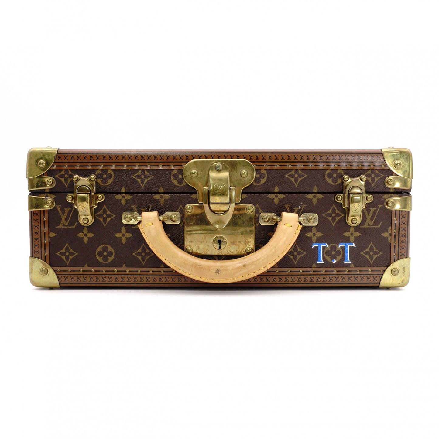 LOUIS VUITTON Monogram Canvas Suitcase, Brown, Vintage Trunk