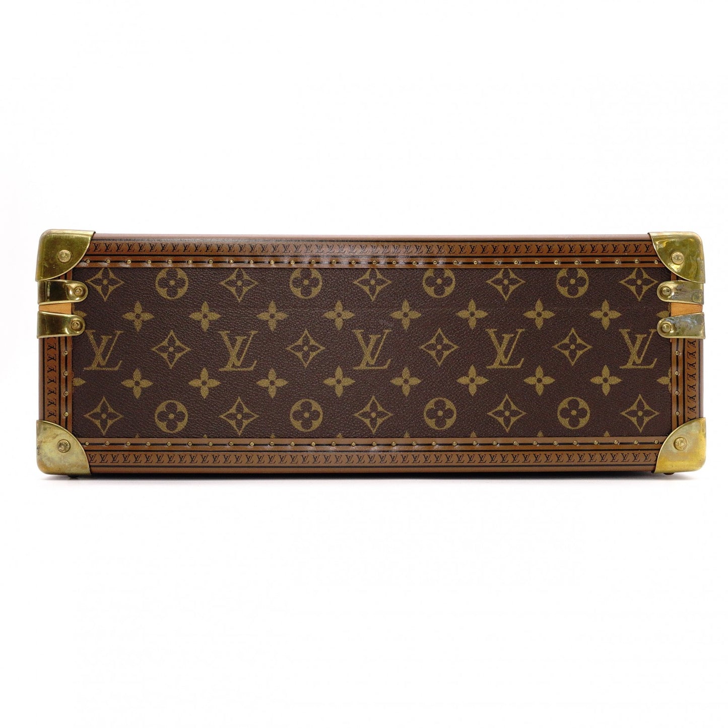 LOUIS VUITTON Monogram Canvas Suitcase, Brown, Vintage Trunk