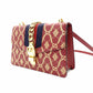 GUCCI Sylvie Bee & Star Shoulder Bag Red Red Leather Gold Hardware Crossbody 7-10-974