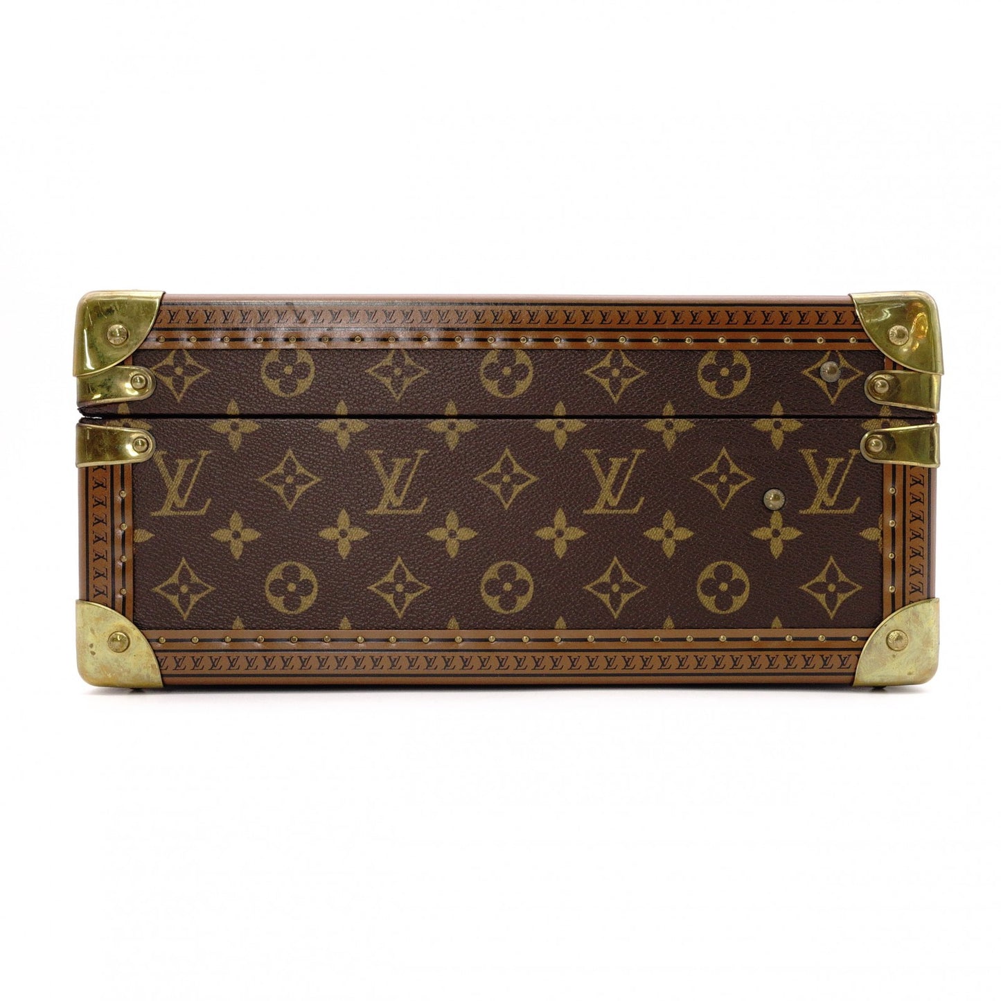 LOUIS VUITTON Monogram Canvas Suitcase, Brown, Vintage Trunk