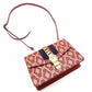 GUCCI Sylvie Bee & Star Shoulder Bag Red Red Leather Gold Hardware Crossbody 7-10-974