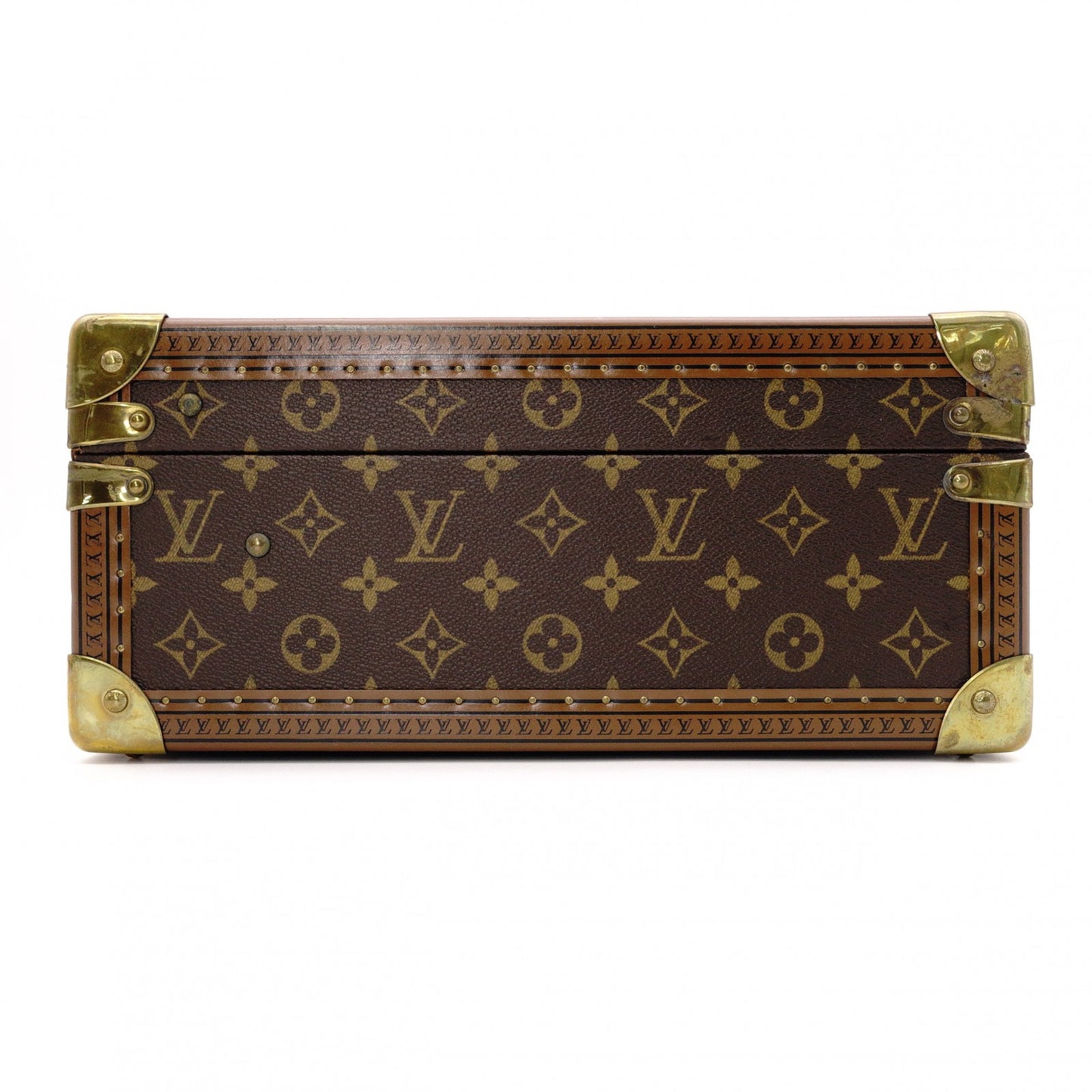 LOUIS VUITTON Monogram Canvas Suitcase, Brown, Vintage Trunk