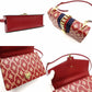 GUCCI Sylvie Bee & Star Shoulder Bag Red Red Leather Gold Hardware Crossbody 7-10-974
