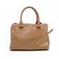 PRADA Cameo Handbag, Leather, Brown, 2-Way Crossbody, Triangle Logo