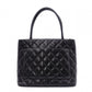 CHANEL Reissue Tote, Caviar Leather, Matelassé Tote Bag, Silver Hardware, Black