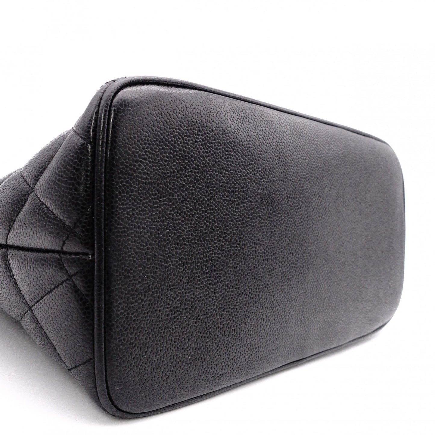 CHANEL Reissue Tote, Caviar Leather, Matelassé Tote Bag, Silver Hardware, Black