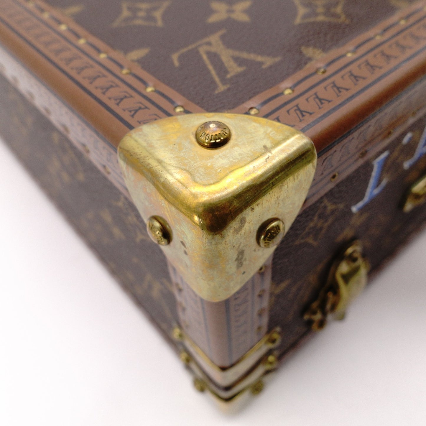 LOUIS VUITTON Monogram Canvas Suitcase, Brown, Vintage Trunk