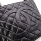 CHANEL Reissue Tote, Caviar Leather, Matelassé Tote Bag, Silver Hardware, Black
