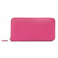 HERMES Azap Long All Leather Chèvre Pink □P Stamped Long Wallet Leather Wallet Women's 7-11-849
