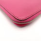 HERMES Azap Long All Leather Chèvre Pink □P Stamped Long Wallet Leather Wallet Women's 7-11-849