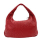Bottega Veneta Intrecciato One Shoulder Bag Red Leather Hobo 7-11-824