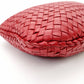 Bottega Veneta Intrecciato One Shoulder Bag Red Leather Hobo 7-11-824