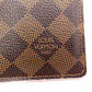 LOUIS VUITTON Damier Ébène Card Case, PVC and Leather, Brown and Pink
