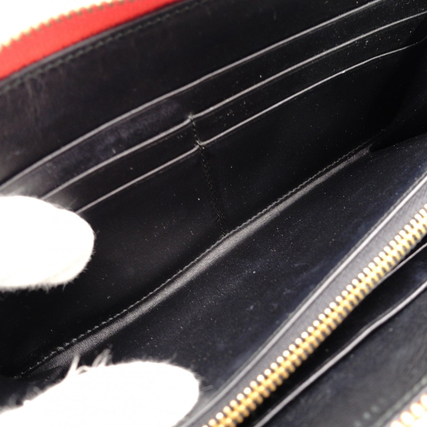 LOEWE Anagram Leather Long Wallet Red Wallet Red Logo Women's 7-10-545