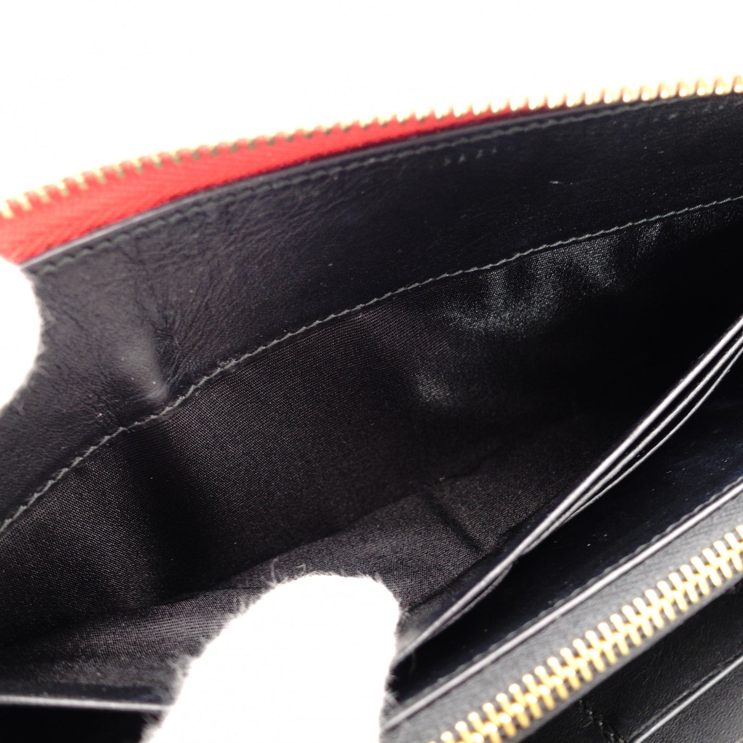 LOEWE Anagram Leather Long Wallet Red Wallet Red Logo Women's 7-10-545