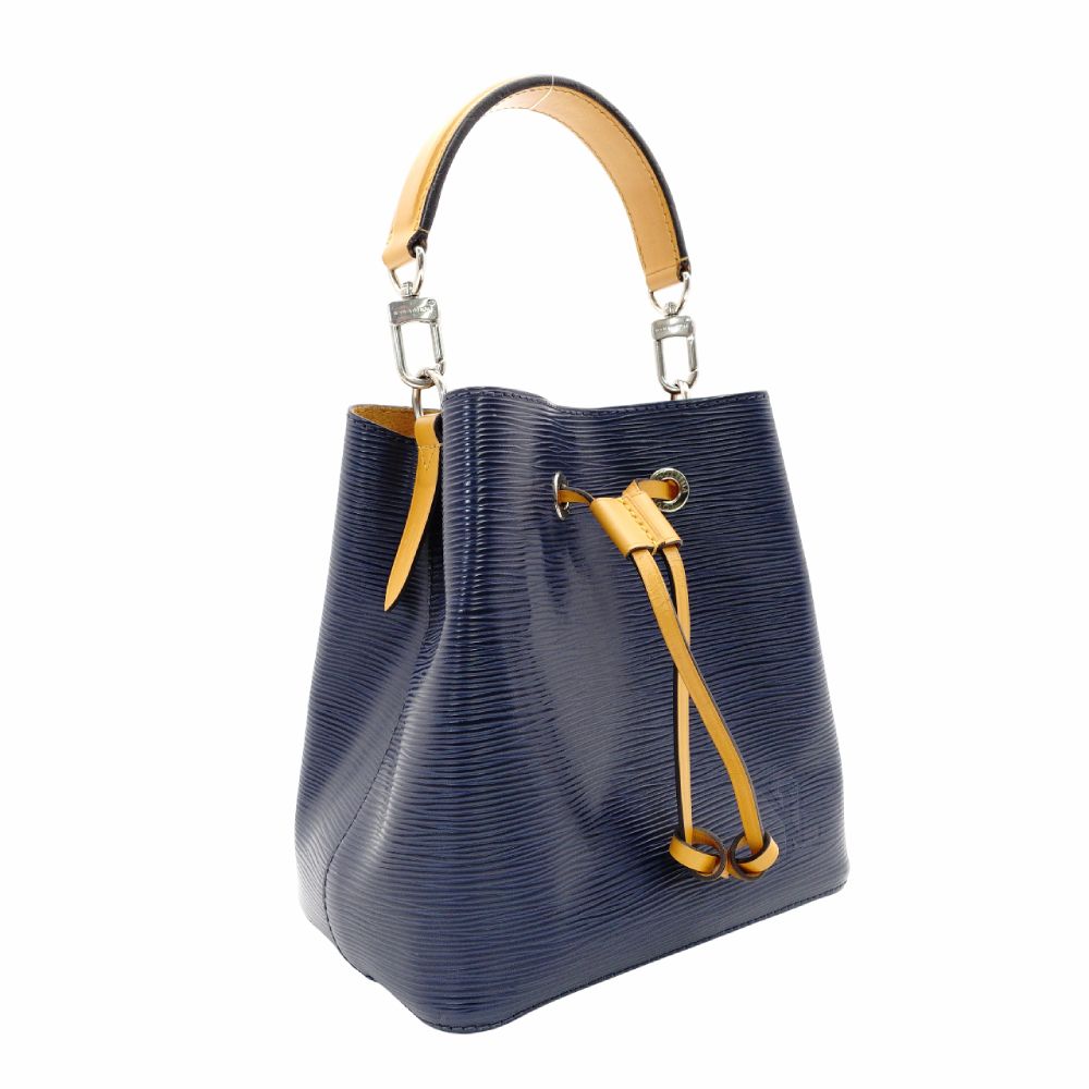 LOUIS VUITTON EpiN NeoNoe BB Shoulder Bag M53610 Navy x Yellow Leather 2-Way Handbag 7-11-585