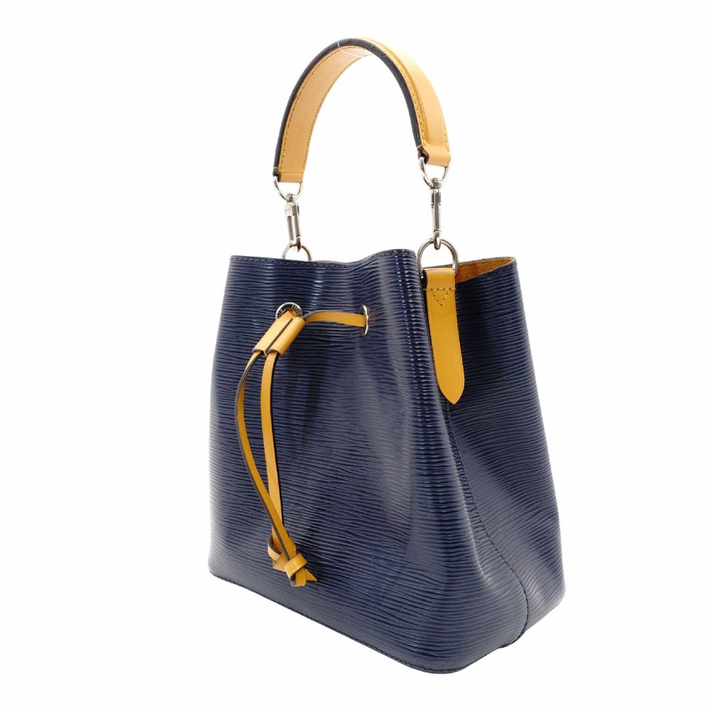 LOUIS VUITTON EpiN NeoNoe BB Shoulder Bag M53610 Navy x Yellow Leather 2-Way Handbag 7-11-585