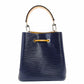 LOUIS VUITTON EpiN NeoNoe BB Shoulder Bag M53610 Navy x Yellow Leather 2-Way Handbag 7-11-585