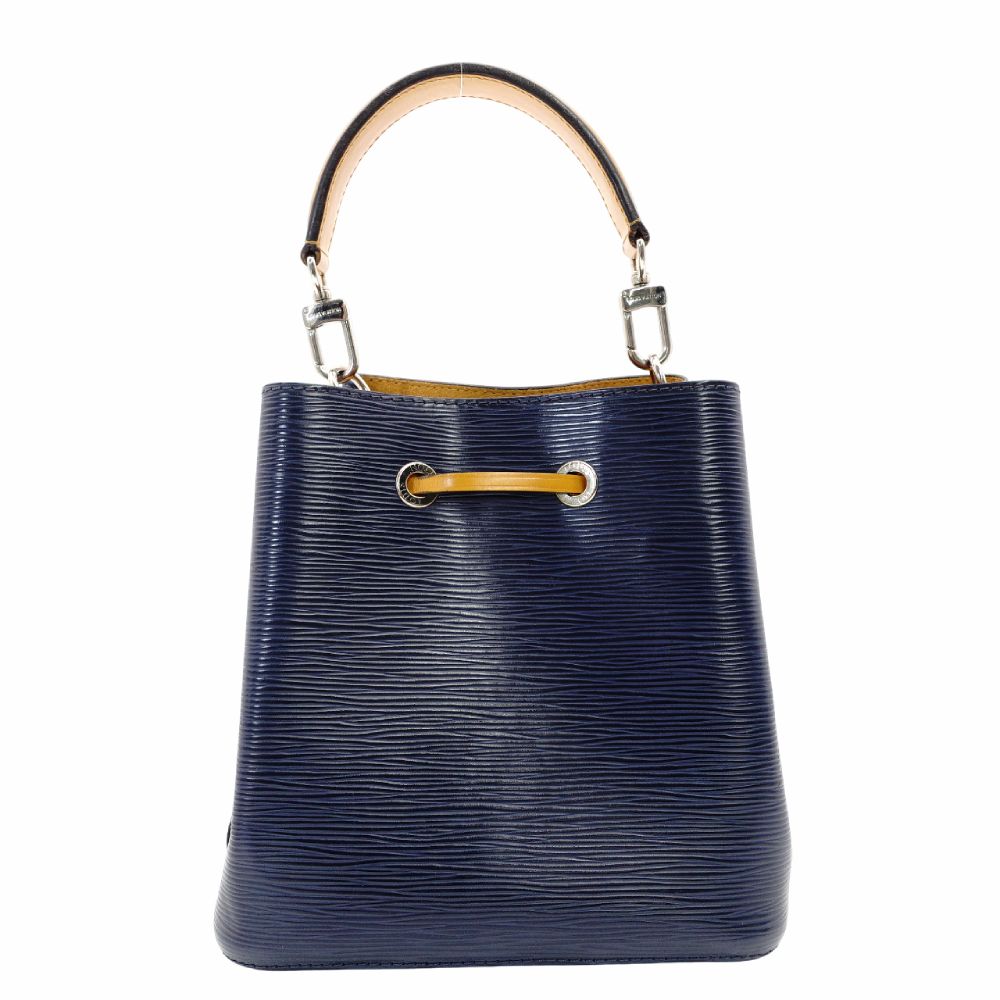 LOUIS VUITTON EpiN NeoNoe BB Shoulder Bag M53610 Navy x Yellow Leather 2-Way Handbag 7-11-585