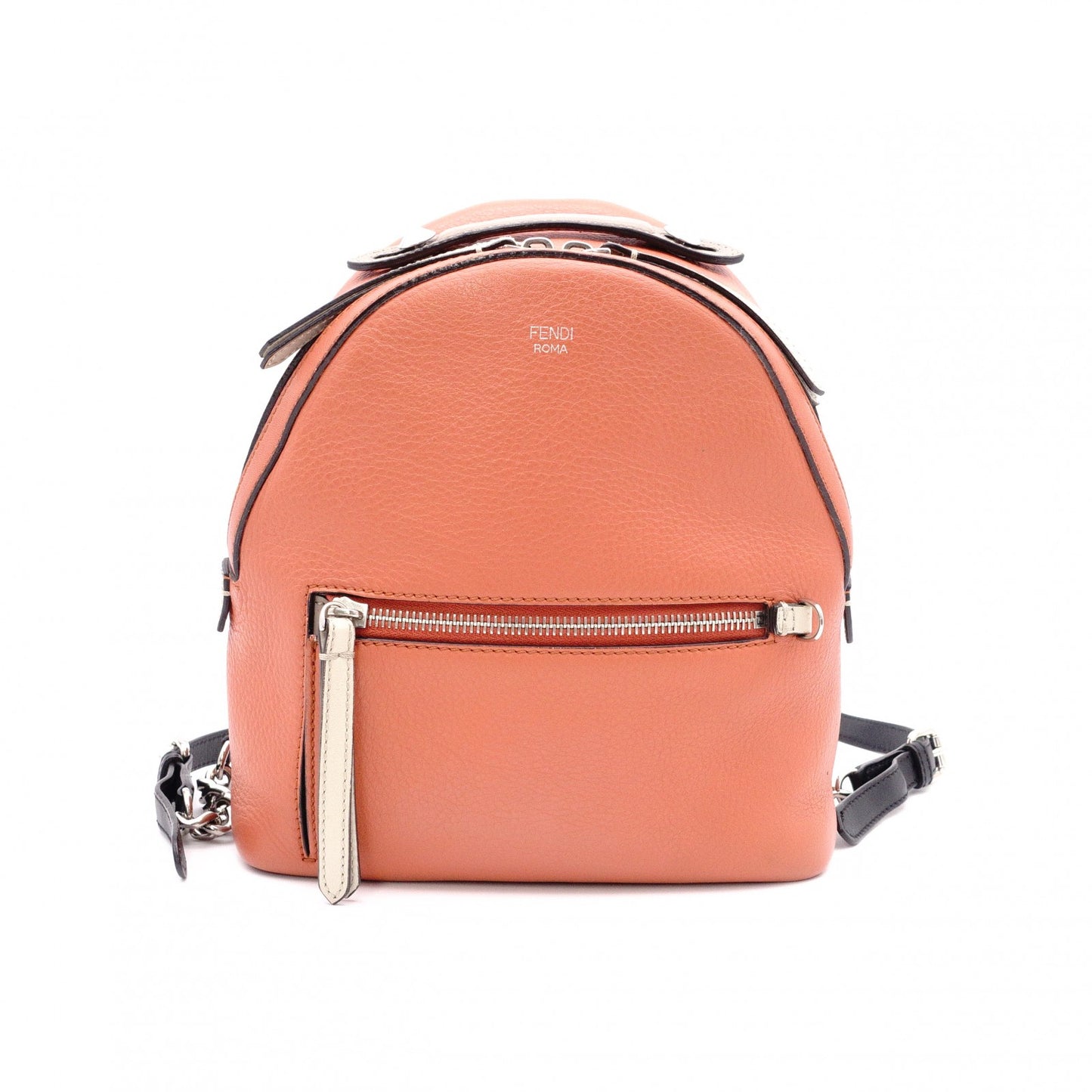 FENDI By the Way Mini Backpack Leather, Orange, Women's
