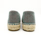 CHANEL Espadrilles Tweed Decacoco CC Logo Blue × Beige Sequins Two-Tone Canvas EU37 Approx. 9.3" 7-11-219