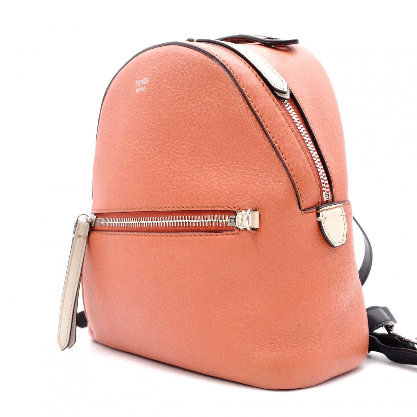 FENDI By the Way Mini Backpack Leather, Orange, Women's
