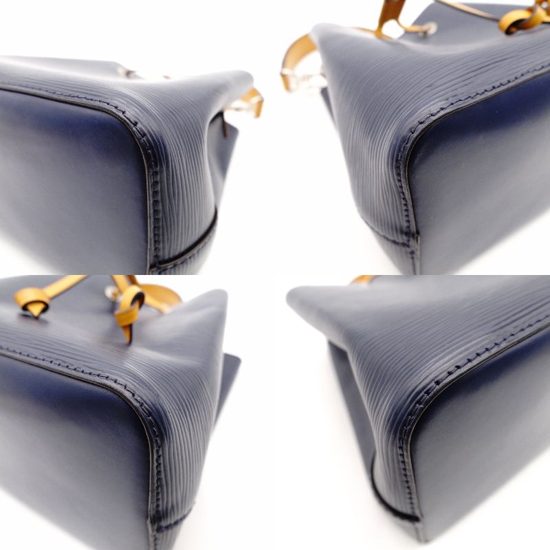 LOUIS VUITTON EpiN NeoNoe BB Shoulder Bag M53610 Navy x Yellow Leather 2-Way Handbag 7-11-585