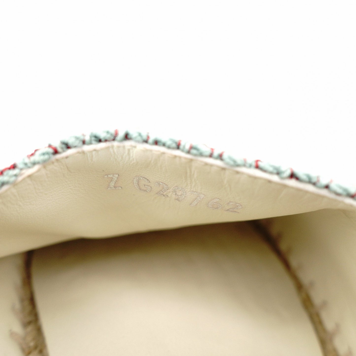 CHANEL Espadrilles Tweed Decacoco CC Logo Blue × Beige Sequins Two-Tone Canvas EU37 Approx. 9.3" 7-11-219