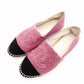 CHANEL Espadrille Slip-On, Cotton, Pink, Size 37
