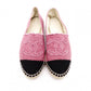 CHANEL Espadrille Slip-On, Cotton, Pink, Size 37
