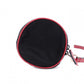 PRADA Coin Pouch, Nylon, Black and Red, Small Accessory Pouch, Triangle Logo
