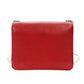 GUCCI Interlocking G Chain Shoulder Bag Red Leather Crossbody 7-10-702