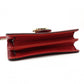 GUCCI Interlocking G Chain Shoulder Bag Red Leather Crossbody 7-10-702