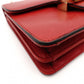 GUCCI Interlocking G Chain Shoulder Bag Red Leather Crossbody 7-10-702