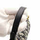 Christian Dior Saddle Bag Oblique Navy × Beige Shoulder Canvas Handbag Leather 7-11-819