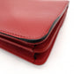 GUCCI Interlocking G Chain Shoulder Bag Red Leather Crossbody 7-10-702